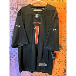 NWT Cincinnati Bengals #1 Ja'Maar Chase Nike Black Jersey Size XXXL